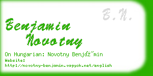 benjamin novotny business card